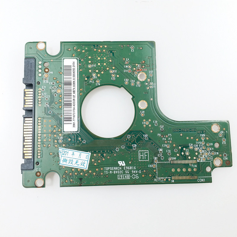 Pen electric hard disc SATA circuit board 2060-771672-004 REV A WDWestern hard disc main board