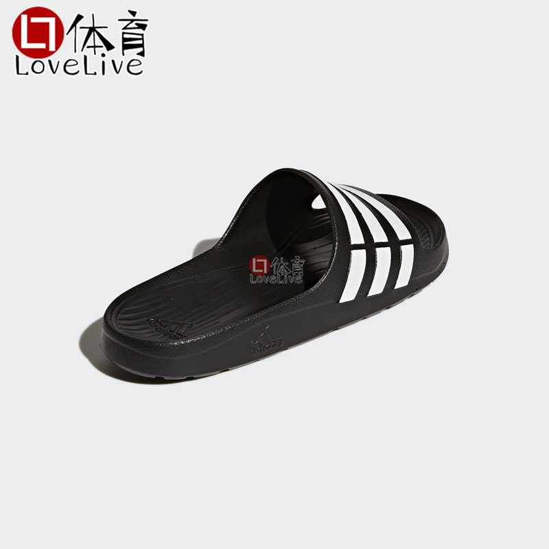 Adidas Adidas Nam và nữ đôi thể thao tắm biển màu đen và trắng lội dép chống trượt và dép G15890 dép havaianas nam