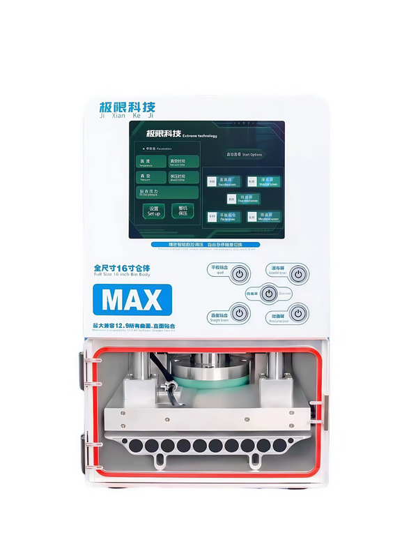 Extreme Technology Max Screen Press Machine Big Lamination Machine for Curved and Flat Screens iPad Bubble Removal Vacuum Pump 16-Inch 2026 Model