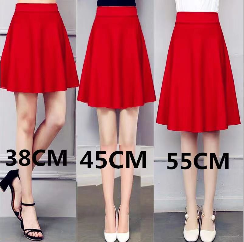 Square dance skirt women's spring and summer new a-line skirt medium long version large size skirt Sailor dance short skirt dance skirt