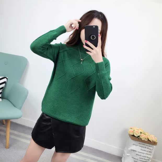Mùa thu đông 2018 của phụ nữ phiên bản Hàn Quốc mới của áo len đáy dài màu rắn mới sang trọng áo len cao cổ trùm đầu áo len thủy triều quần áo nữ mùa hè đẹp