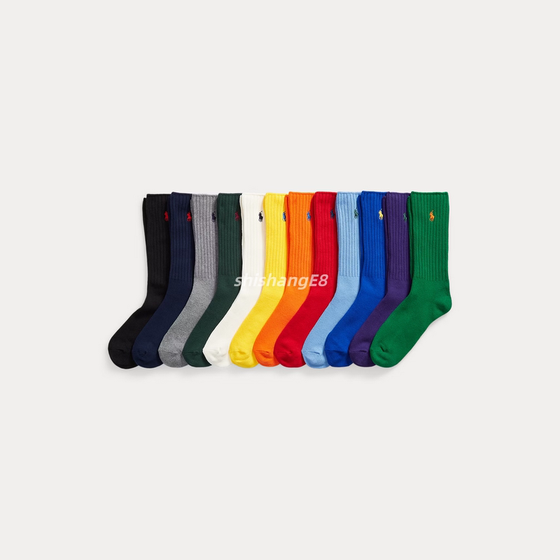 In Stock Polo Ralph Lauren Pony Logo Vertical Stripe Cotton Mid-High Sailor Socks In Stock Polo Ralph Lauren Pony Logo Vertical Stripe Cotton Mid-High Sailor Socks