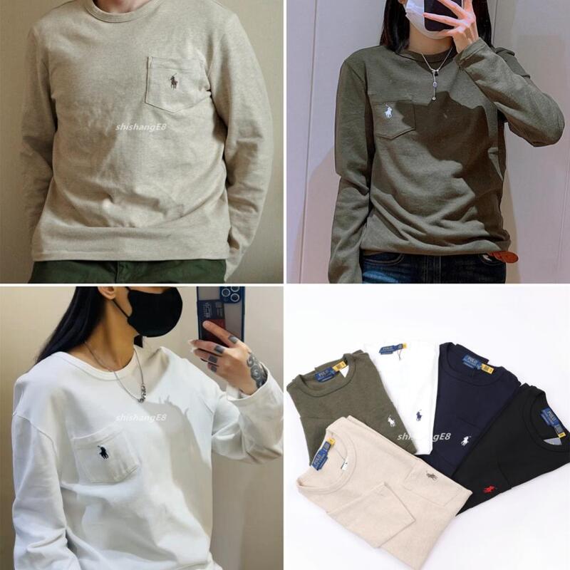 In-Stock Polo Ralph Lauren Heavy Knit Pocket Pony Logo Long-Sleeve T-Shirt