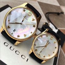  GUCCI GUCCI WATCH FEMALE YA126589 FASHION BLACK BELT FRITILLARY PLATE SAPPHIRE FEMALE QUARTZ WATCH
