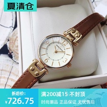 Counter Anne Klein Anne Klein Watch Gold Dial Brown Band Womens Watch 10-9442CHHY