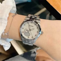 Bulova Womens diamond-set mother-of-pearl Silver Steel Strap Simple Casual watch 96P182