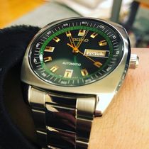 Seiko SNKM97 automatic mechanical calendar watch waterproof green water Ghost Watch