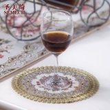 Shengmeiqi европейский стиль блюд для еды блюда из ткани тканевые колодки отопление обеденного стола подушка для прокладки Bonsai Pad Anty -Slip Multi -Function Clate Pad