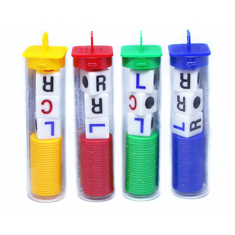 Left middle right interesting dice chip suit English sieve game English Quick Rhythm Family Interactive Toys-Taobao