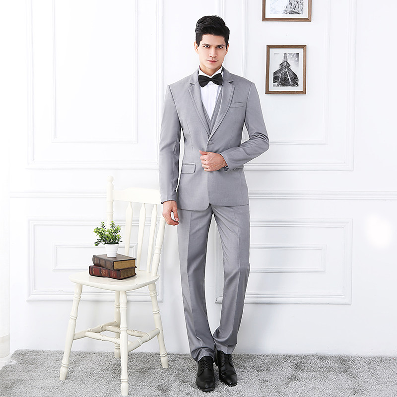 Taohuayuan men's suit suit fit slimming four-piece best man groom wedding dress casual business suit