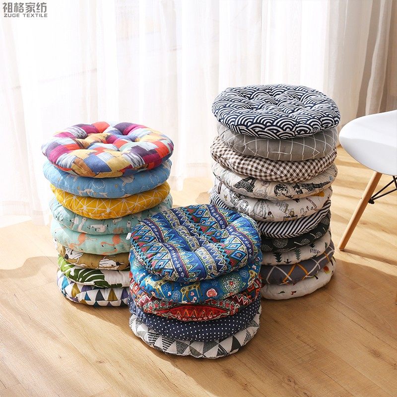 Round minimalist chair cushions Pucchum thickened tatami floor home office for long sitting cushions cotton linen chair cushion