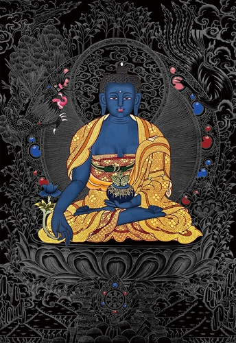 Фармацевт Будда Рисунок Золотая Тэнгка | Быстрое давление | Статуя Будды Плохой плохая черновика | Сделай в руке