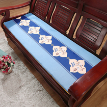 Solid wood sofa cushion sponge cushion thickened trio seats old anti-slip even body benches padded red wooden sofas winter