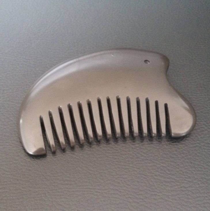 Special price natural Surabaya stone needle comb Xuanhuang stone scraping plate comb dual-use comb manufacturer Direct sales