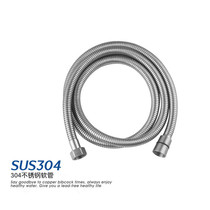 304 stainless steel shower hose 1 5 2 m handheld nozzle explosion-proof encrypted shower water heater shower hose sleeve