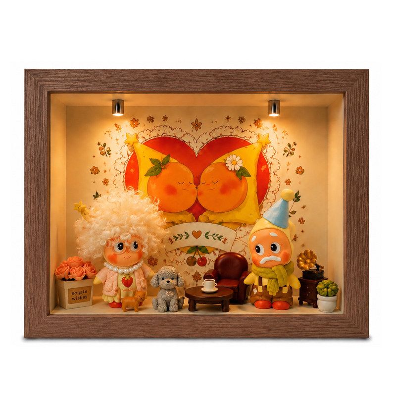 Bubble Mart Scenery-Setting Star People Heart-Pounding Blind Box Figurine DIY Scene Display Frame Gift