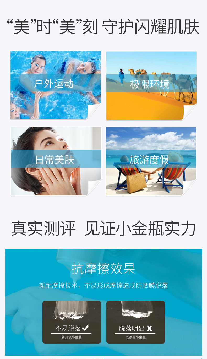 资生堂旗下 安热沙 ANESSA SPF50+ 水能户外小金瓶防晒乳 60ml*2瓶 图6
