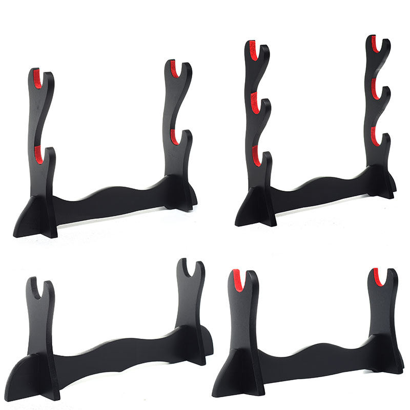 Sword stand solid wood display stand double-layer sword base living room ornaments sword holder sword stand base flute stand