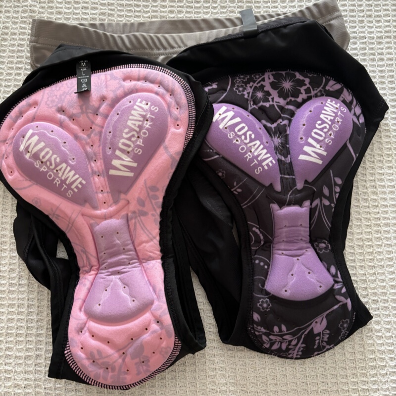 Cycling Clothing, Women's Cycling Underwear with Butt Pads, 5D Thickened Silicone Cushion, Double Arrow Lightweight Breathable Cycling Pants