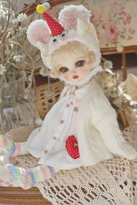 taobao agent [Spot on Monday] BJD6 points knit cardigan JK uniform sailor clothing cashmere sweater (non -human)