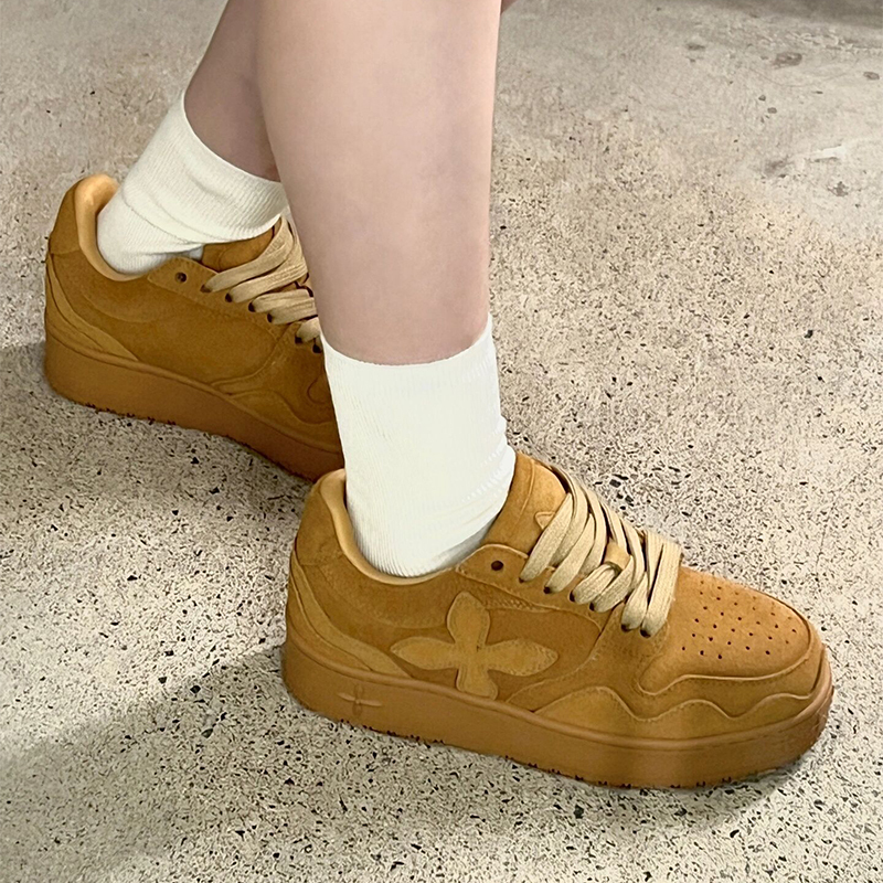 High Quality!! Gingerbread Skate Shoes, High Street American Retro Thick-Soled Height-Increasing Outdoor Running Shoes, Sneakers, Tennis Shoes for Women