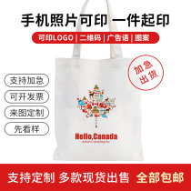 Canvas bag personality printed female bag animation picture hand painting expedited custom diy childrens painting canvas bag