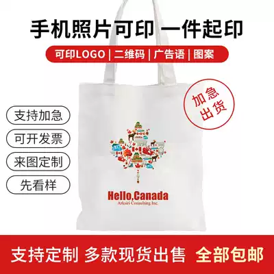 Canvas bag personality printed female bag animation picture hand painting expedited custom diy children's painting canvas bag