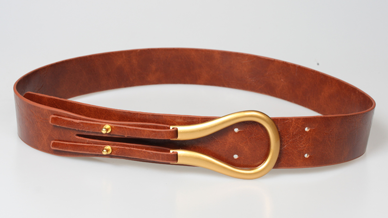 Fashion U-shaped Buckle Wide Belt display picture 7