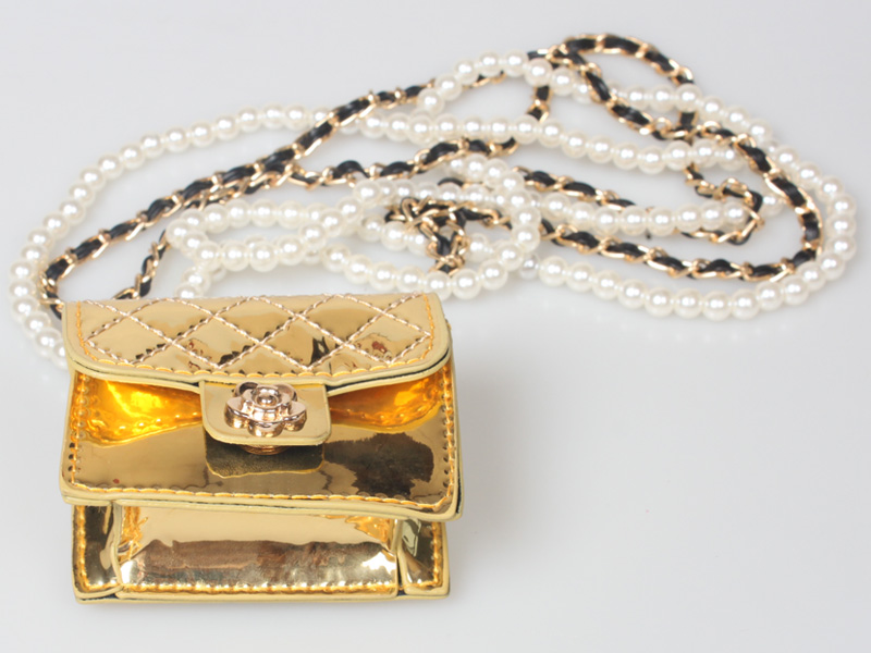 Cross-body Mini Waist Bag Pearl Chain Double Layer Waist Chain Wholesale Nihaojewelry display picture 6