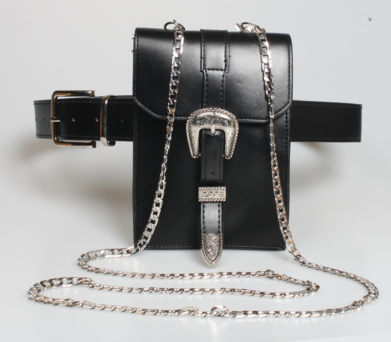 New Multi-function Carved Buckle Long Chain Waist Bag Wholesale Nihaojewelry display picture 1