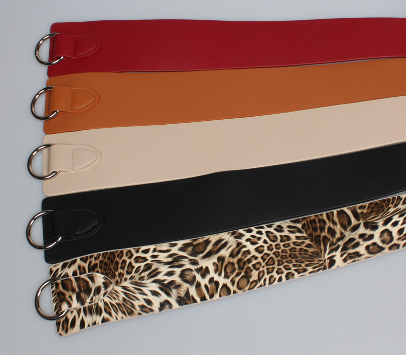 Beige Leopard Print Pu Soft Leather Long Knotted Belt Wholesale Nihaojewelry display picture 1
