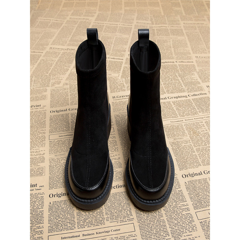 Little ckerwin high heel Martin boot child coarse and explosive short boots female net red skinny boots-Taobao