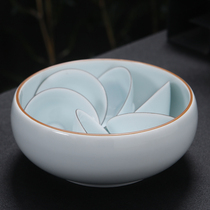 Jingdezhen household tea washing pen washing washing ceramic tea making tools tea tray tea set accessories zero matching water glass washing tea cup