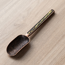 Copper tea ceremony household teaspoon tea shovel tea spoon kung fu tea set accessories take tea small teaspoon tool set