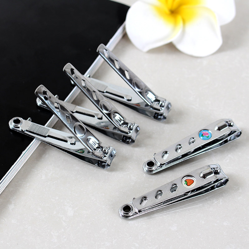 Adult stainless steel flat mouth nail clippers single nail clippers nail clippers and durable dual-use ear spoons for home