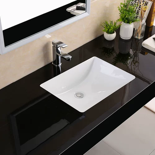 Керамическое гигиеническое встроенное квадратное очищающее молочко, мраморный таз