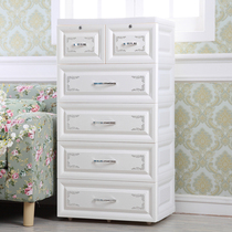 Cona 50 faces wide European-style drawers Chest Plastic Lockers Children Baby Wardrobe Five Bucket Cabinets Finishing Shoes Cabinet