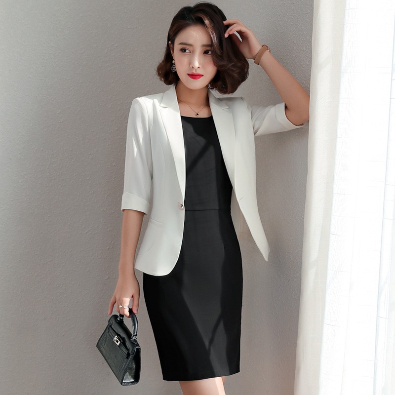 2020 Spring / Summer Suit váy nữ Vest ăn mặc hai mảnh Professional Mid-Sleeve lướt ol thân quần áo bảo hộ