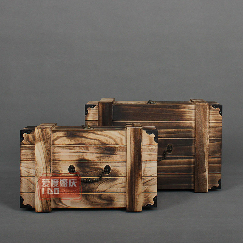 Outdoor Wedding Morsel Wedding Props Wood Box Flower Shelf Decoration Sen Wooden Box Retro Wood Decorative Prop Wedding Celebration