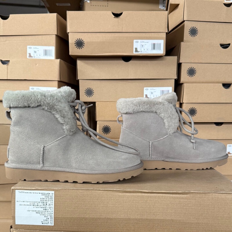 Ugg Women's Snow Boots, Genuine from the Store, Flat-Soled, Lace-Up, Comfortable, Warm, Classic Short Boots, Fur Boots 1174576 Ugg Women's Snow Boots, Genuine from the Store, Flat-Soled, Lace-Up, Comfortable, Warm, Classic Short Boots, Fur Boots 1174576