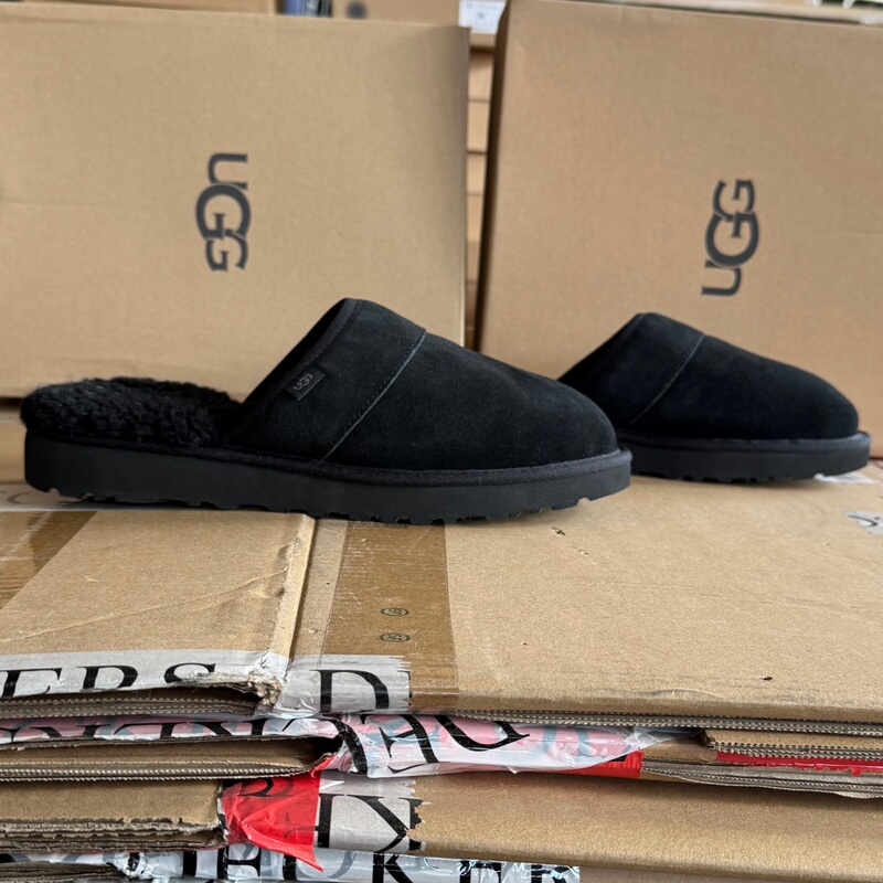 Ugg Men's Slippers, Genuine from the Store, Casual Flat Plush Home and Outdoor Closed-Toe Slippers 1153519