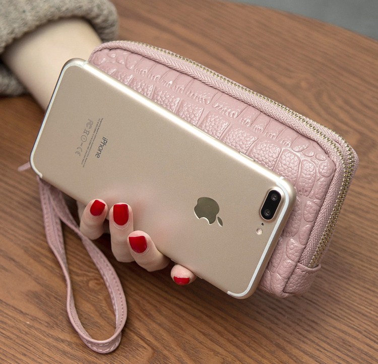 2019 new lady dài ví nữ thời trang điện thoại di động đôi dây kéo túi ly hợp ví nữ túi xách tay nhỏ - Ví tiền đồ da handmade