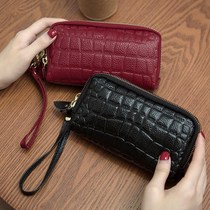 2021 new womens long wallet female fashion mobile phone double zipper clutch coin purse female small clutch