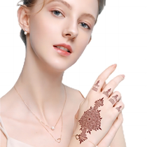 New Indian Haina Tattoo with Brown Lace Waterproof Flower Hand Tattoo Paste