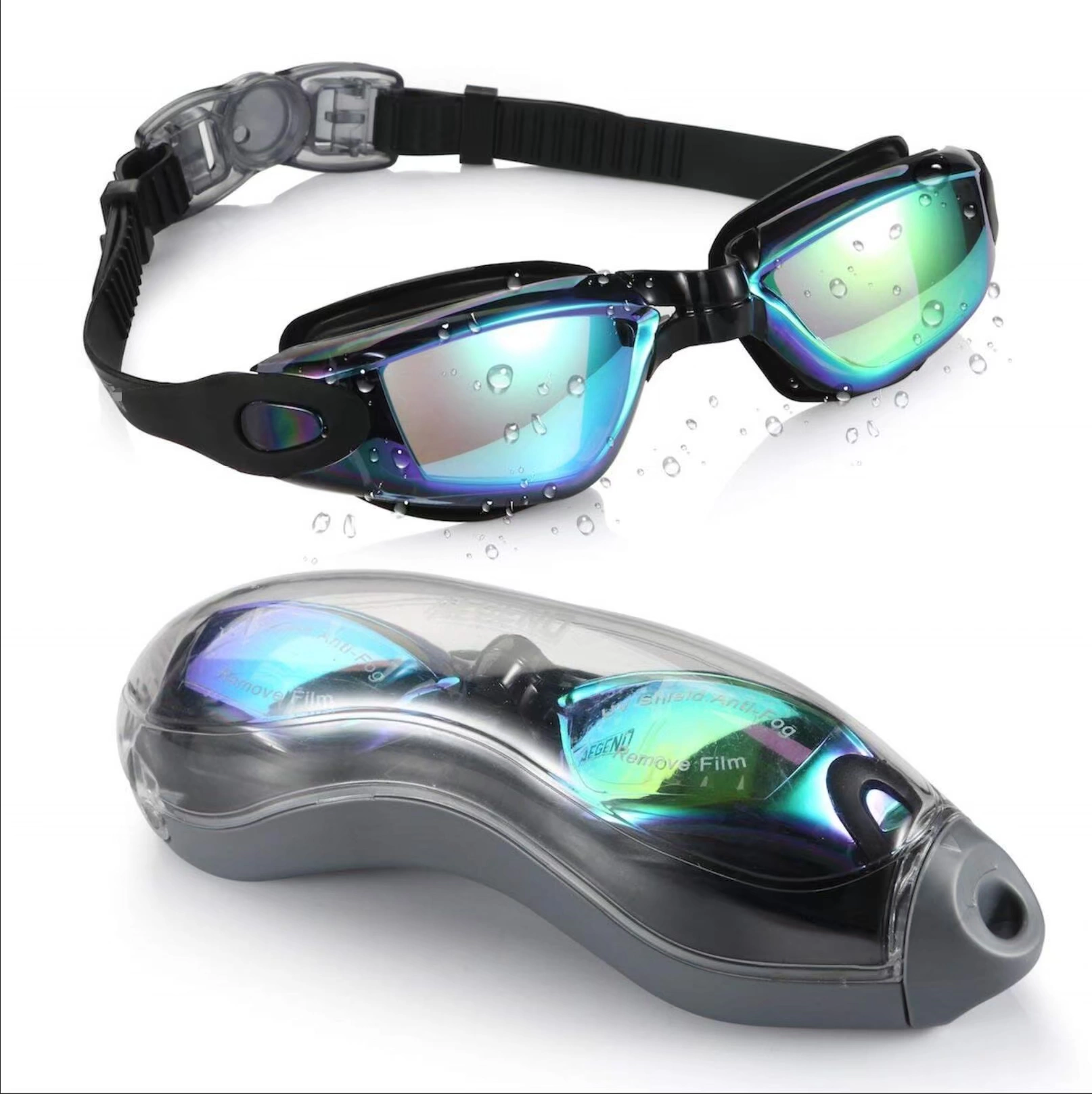 Kính bơi HD nam và nữ kính bơi mạ điện HD nhiều màu sắc chống sương mù - Goggles