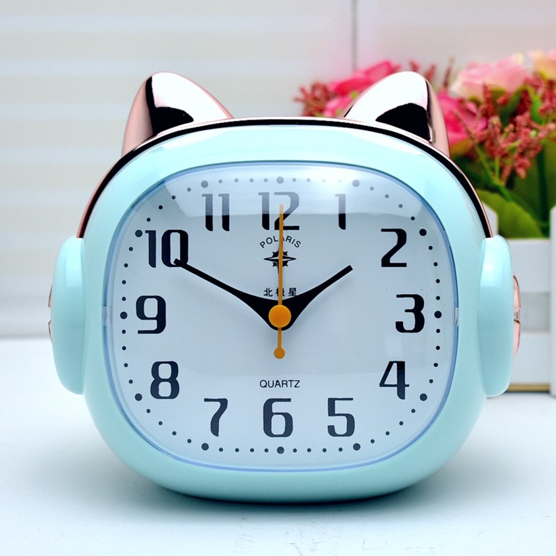 Genuine Polaris Alarm Clock for Children, Cute Cartoon Style, Personalized Bedroom Bedside Night Light, Silent Alarm Clock Specifically for Primary School Students