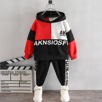 Boy Autumn Clothing Suit 2022 New Children Handsome Fashion Middle Boy Han Version Fall Baby Sports Two Sets