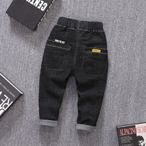 Boy jeans spring autumn 2022 new children foreign air pants outside wearing baby autumn clothes in baby autumn clothes trendy