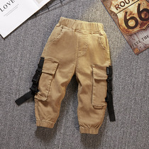 Boys clothing pants autumn clothing sports spring and autumn style 2022 new boys handsome children casual in childrens long pants