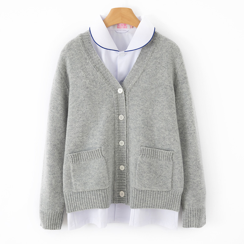Thickened 100% Pure Wool Sweater, Warm and Comfortable Nurse Sweater Coat, High-End Medical Knit Cardigan for Women in Autumn and Winter